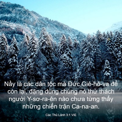 Picture 03 - Các Thủ Lãnh 3:1 VIE - Nầy là các dân tộc mà Đức Giê-hô-va - Bible Verse Picture