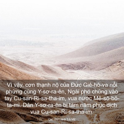 Picture 03 - Các Thủ Lãnh 3:8 VIE - Vì vậy, cơn thạnh nộ của Đức - Bible Verse Picture
