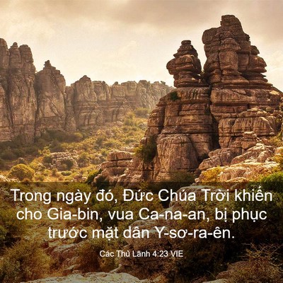 Picture 03 - Các Thủ Lãnh 4:23 VIE - Trong ngày đó, Đức Chúa Trời khiến cho - Bible Verse Picture