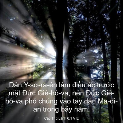 Picture 03 - Các Thủ Lãnh 6:1 VIE - Dân Y-sơ-ra-ên làm điều ác trước mặt - Bible Verse Picture
