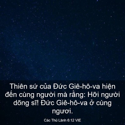 Picture 03 - Các Thủ Lãnh 6:12 VIE - Thiên sứ của Đức Giê-hô-va hiện - Bible Verse Picture