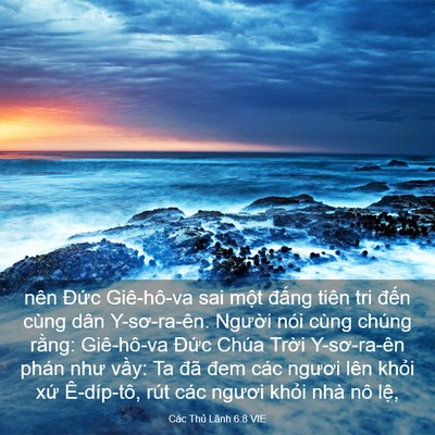 Picture 03 - Các Thủ Lãnh 6:8 VIE - nên Đức Giê-hô-va sai một đấng tiên - Bible Verse Picture
