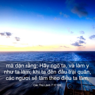 Picture 03 - Các Thủ Lãnh 7:17 VIE - mà dặn rằng: Hãy ngó ta, và làm y như - Bible Verse Picture