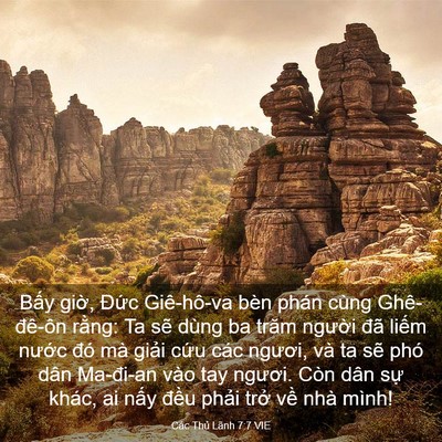 Picture 03 - Các Thủ Lãnh 7:7 VIE - Bấy giờ, Đức Giê-hô-va bèn phán cùng - Bible Verse Picture