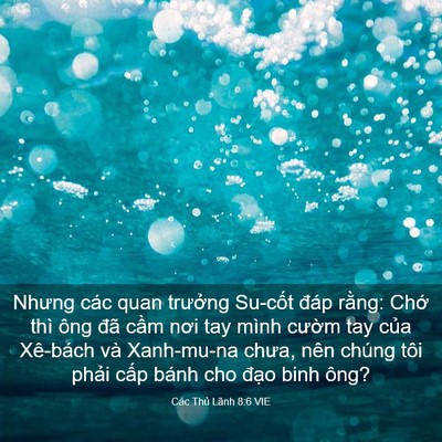 Picture 03 - Các Thủ Lãnh 8:6 VIE - Nhưng các quan trưởng Su-cốt đáp rằng: - Bible Verse Picture