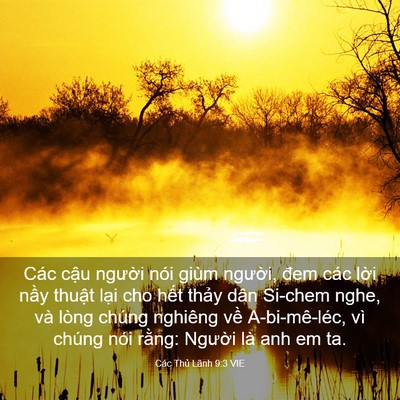 Picture 03 - Các Thủ Lãnh 9:3 VIE - Các cậu người nói giùm người, đem - Bible Verse Picture