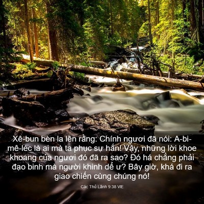 Picture 03 - Các Thủ Lãnh 9:38 VIE - Xê-bun bèn la lên rằng: Chính ngươi đã - Bible Verse Picture