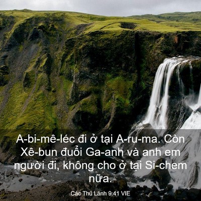 Picture 03 - Các Thủ Lãnh 9:41 VIE - A-bi-mê-léc đi ở tại A-ru-ma. Còn Xê-bun - Bible Verse Picture