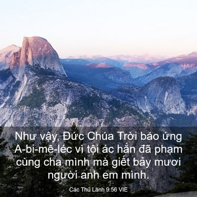 Picture 03 - Các Thủ Lãnh 9:56 VIE - Như vậy, Đức Chúa Trời báo ứng - Bible Verse Picture