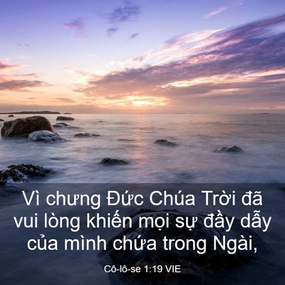 Picture 03 - Cô-lô-se 1:19 VIE - Vì chưng Đức Chúa Trời đã vui lòng - Bible Verse Picture