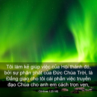 Picture 03 - Cô-lô-se 1:25 VIE - Tôi làm kẻ giúp việc của Hội thánh - Bible Verse Picture