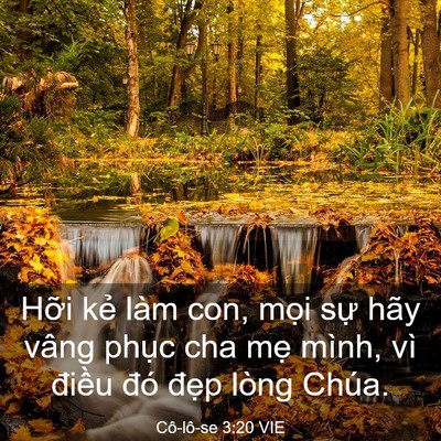 Picture 03 - Cô-lô-se 3:20 VIE - Hỡi kẻ làm con, mọi sự hãy vâng phục - Bible Verse Picture