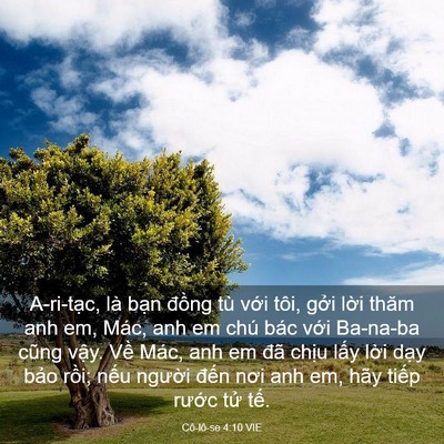 Picture 03 - Cô-lô-se 4:10 VIE - A-ri-tạc, là bạn đồng tù với tôi, - Bible Verse Picture
