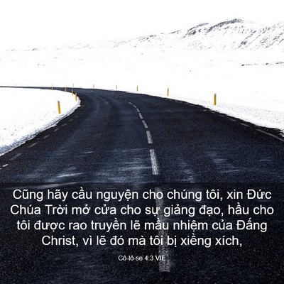 Picture 03 - Cô-lô-se 4:3 VIE - Cũng hãy cầu nguyện cho chúng tôi, xin - Bible Verse Picture