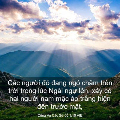 Picture 03 - Công Vụ Các Sứ đồ 1:10 VIE - Các người đó đang ngó chăm trên trời - Bible Verse Picture