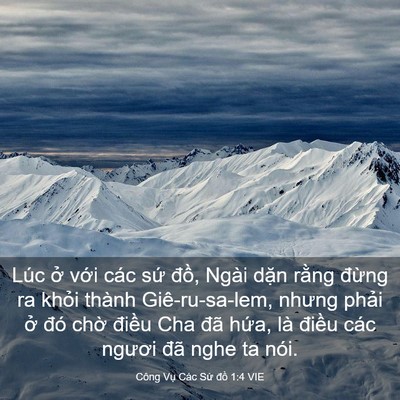 Picture 03 - Công Vụ Các Sứ đồ 1:4 VIE - Lúc ở với các sứ đồ, Ngài dặn - Bible Verse Picture