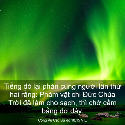 Picture 03 - Công Vụ Các Sứ đồ 10:15 VIE - Tiếng đó lại phán cùng người lần - Bible Verse Picture