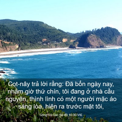 Picture 03 - Công Vụ Các Sứ đồ 10:30 VIE - Cọt-nây trả lời rằng: Đã bốn ngày - Bible Verse Picture