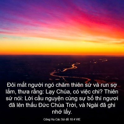 Picture 03 - Công Vụ Các Sứ đồ 10:4 VIE - Đôi mắt người ngó chăm thiên sứ và - Bible Verse Picture
