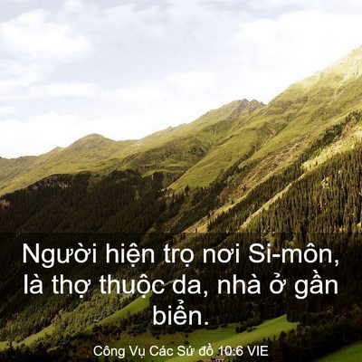 Picture 03 - Công Vụ Các Sứ đồ 10:6 VIE - Người hiện trọ nơi Si-môn, là thợ - Bible Verse Picture
