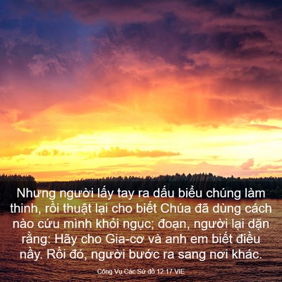 Picture 03 - Công Vụ Các Sứ đồ 12:17 VIE - Nhưng người lấy tay ra dấu biểu chúng - Bible Verse Picture