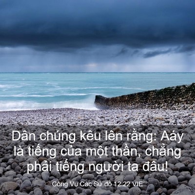 Picture 03 - Công Vụ Các Sứ đồ 12:22 VIE - Dân chúng kêu lên rằng: Aáy là tiếng - Bible Verse Picture