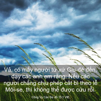 Picture 03 - Công Vụ Các Sứ đồ 15:1 VIE - Vả, có mấy người từ xứ Giu-đê - Bible Verse Picture