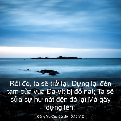 Picture 03 - Công Vụ Các Sứ đồ 15:16 VIE - Rồi đó, ta sẽ trở lại, Dựng lại - Bible Verse Picture