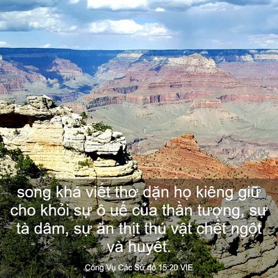 Picture 03 - Công Vụ Các Sứ đồ 15:20 VIE - song khá viết thơ dặn họ kiêng giữ cho - Bible Verse Picture