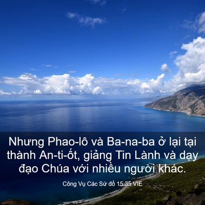 Picture 03 - Công Vụ Các Sứ đồ 15:35 VIE - Nhưng Phao-lô và Ba-na-ba ở lại tại - Bible Verse Picture