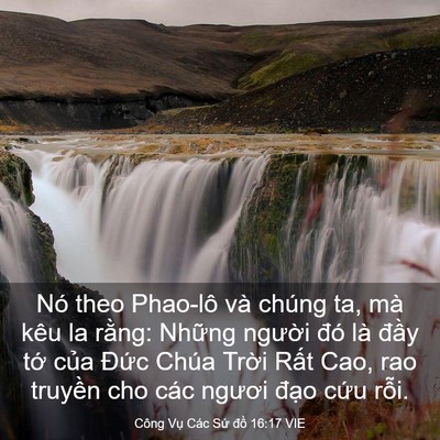 Picture 03 - Công Vụ Các Sứ đồ 16:17 VIE - Nó theo Phao-lô và chúng ta, mà kêu la - Bible Verse Picture