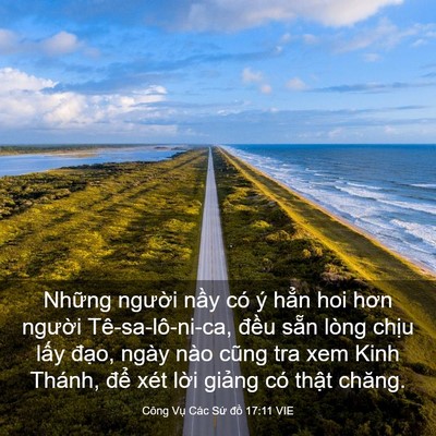 Picture 03 - Công Vụ Các Sứ đồ 17:11 VIE - Những người nầy có ý hẳn hoi hơn - Bible Verse Picture