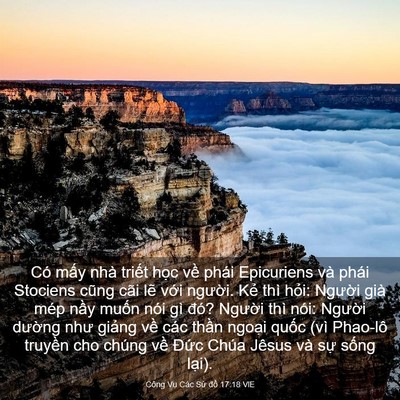 Picture 03 - Công Vụ Các Sứ đồ 17:18 VIE - Có mấy nhà triết học về phái - Bible Verse Picture