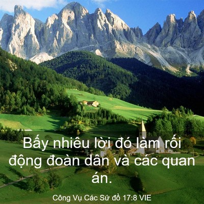 Picture 03 - Công Vụ Các Sứ đồ 17:8 VIE - Bấy nhiêu lời đó làm rối động đoàn - Bible Verse Picture
