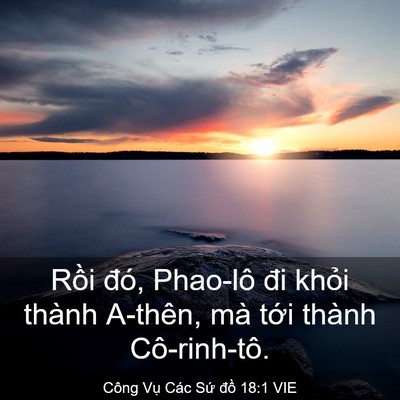 Picture 03 - Công Vụ Các Sứ đồ 18:1 VIE - Rồi đó, Phao-lô đi khỏi thành A-thên, - Bible Verse Picture