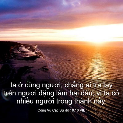 Picture 03 - Công Vụ Các Sứ đồ 18:10 VIE - ta ở cùng ngươi, chẳng ai tra tay trên - Bible Verse Picture