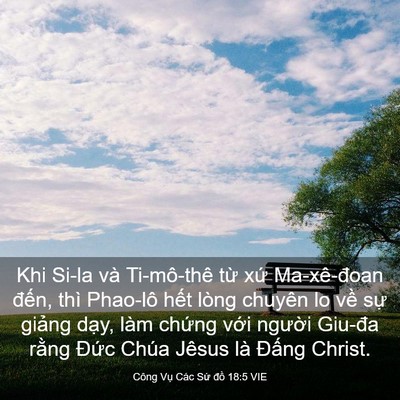 Picture 03 - Công Vụ Các Sứ đồ 18:5 VIE - Khi Si-la và Ti-mô-thê từ xứ Ma-xê-đoan - Bible Verse Picture