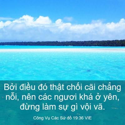 Picture 03 - Công Vụ Các Sứ đồ 19:36 VIE - Bởi điều đó thật chối cãi chẳng - Bible Verse Picture