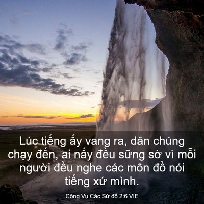 Picture 03 - Công Vụ Các Sứ đồ 2:6 VIE - Lúc tiếng ấy vang ra, dân chúng chạy - Bible Verse Picture