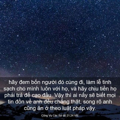 Picture 03 - Công Vụ Các Sứ đồ 21:24 VIE - hãy đem bốn người đó cùng đi, làm - Bible Verse Picture