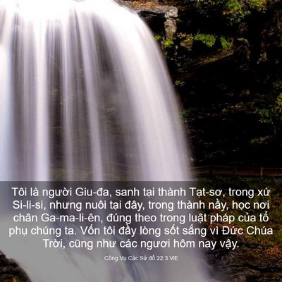 Picture 03 - Công Vụ Các Sứ đồ 22:3 VIE - Tôi là người Giu-đa, sanh tại thành - Bible Verse Picture