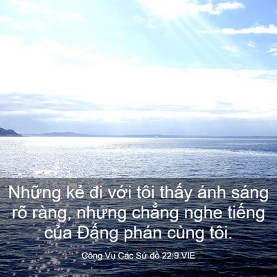 Picture 03 - Công Vụ Các Sứ đồ 22:9 VIE - Những kẻ đi với tôi thấy ánh sáng rõ - Bible Verse Picture