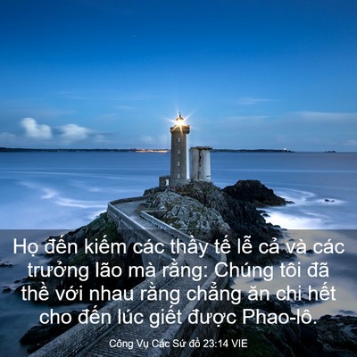 Picture 03 - Công Vụ Các Sứ đồ 23:14 VIE - Họ đến kiếm các thầy tế lễ cả và - Bible Verse Picture