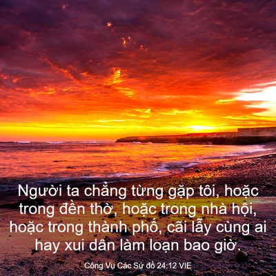 Picture 03 - Công Vụ Các Sứ đồ 24:12 VIE - Người ta chẳng từng gặp tôi, hoặc - Bible Verse Picture