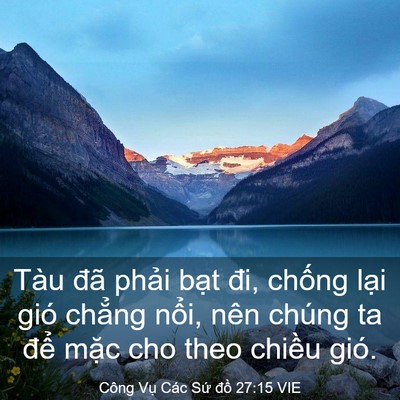Picture 03 - Công Vụ Các Sứ đồ 27:15 VIE - Tàu đã phải bạt đi, chống lại gió - Bible Verse Picture