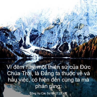Picture 03 - Công Vụ Các Sứ đồ 27:23 VIE - Vì đêm nay, một thiên sứ của Đức - Bible Verse Picture