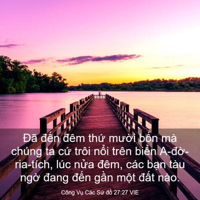 Picture 03 - Công Vụ Các Sứ đồ 27:27 VIE - Đã đến đêm thứ mười bốn mà chúng - Bible Verse Picture