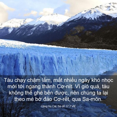 Picture 03 - Công Vụ Các Sứ đồ 27:7 VIE - Tàu chạy chậm lắm, mất nhiều ngày - Bible Verse Picture