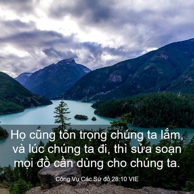 Picture 03 - Công Vụ Các Sứ đồ 28:10 VIE - Họ cũng tôn trọng chúng ta lắm, và lúc - Bible Verse Picture