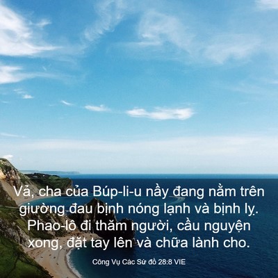 Picture 03 - Công Vụ Các Sứ đồ 28:8 VIE - Vả, cha của Búp-li-u nầy đang nằm trên - Bible Verse Picture